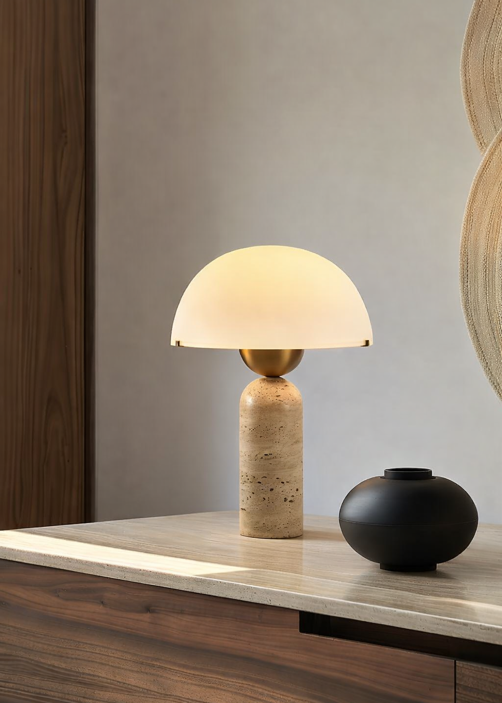 The Traverto Dome Lamp
